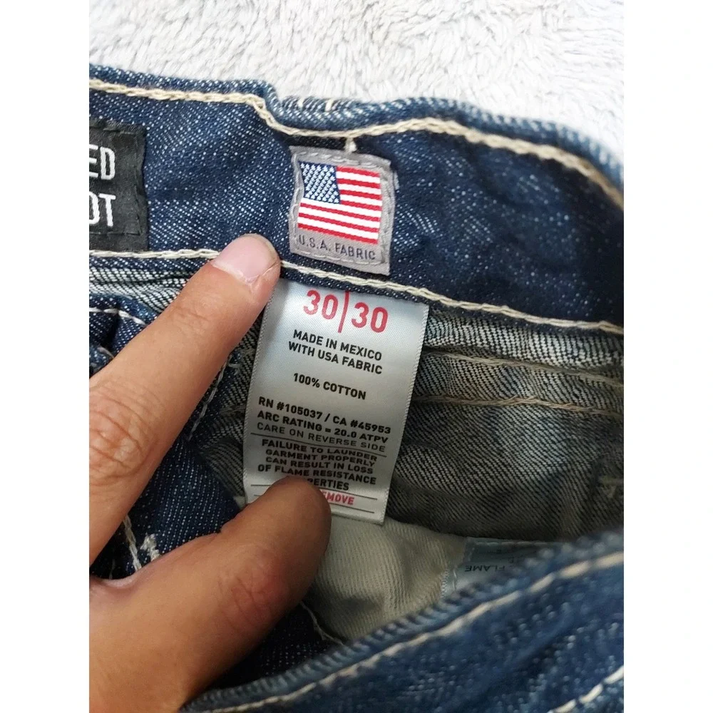 NEW Ariat FR Jeans Mens 30x30 M4 Relaxed Boot Cut Flame Resistant Denim Blue